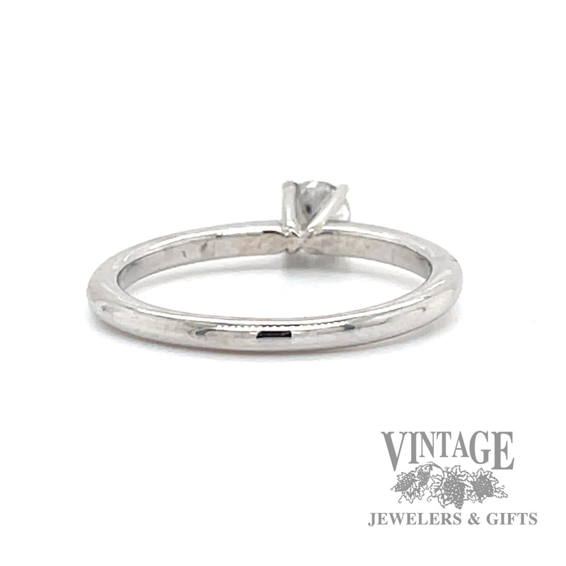 .30 carat round natural diamond 14kw gold solitaire ring bottom