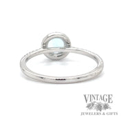 Aquamarine and diamond 14kw gold ring bottom