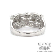 Three band design diamond and 14kw gold ring bottom