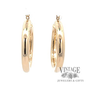 40 mm 14k gold 5mm tube hoop earrings