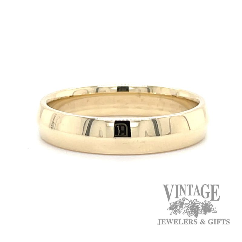 Knife edge 5mm comfort fit 14k gold ring band