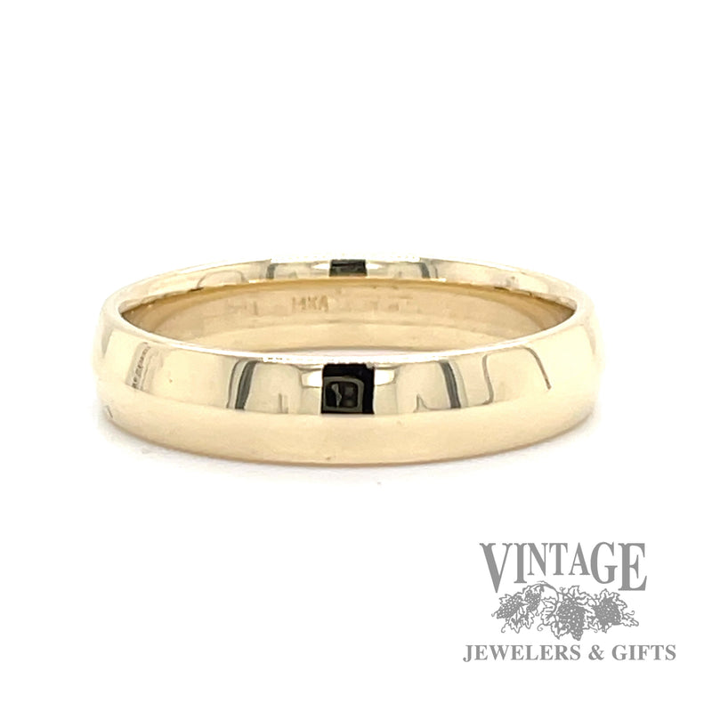 Knife edge 5mm comfort fit 14k gold ring band