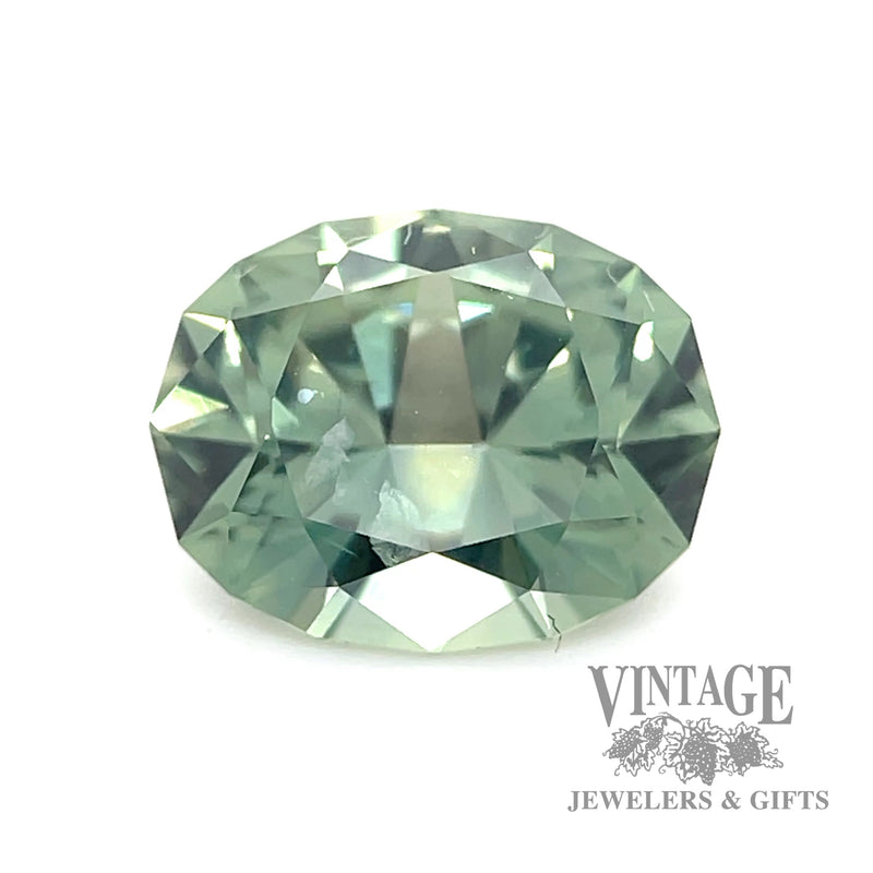 2.51 carat oval shaped teal Montana natural sapphire