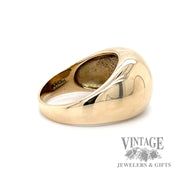 Domed 14k gold ring other side
