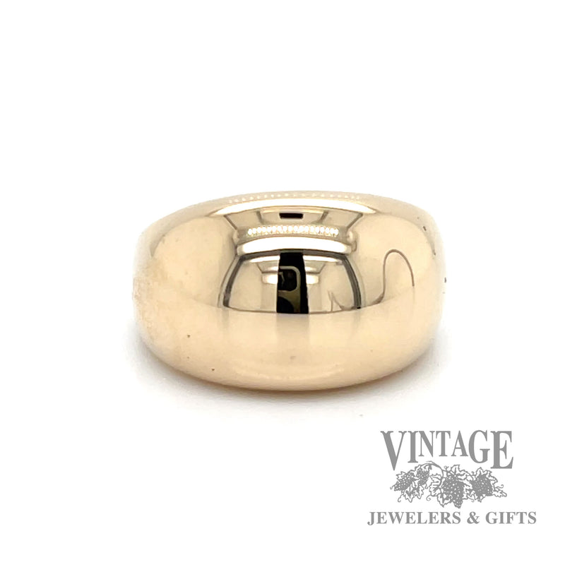 Domed 14k gold ring