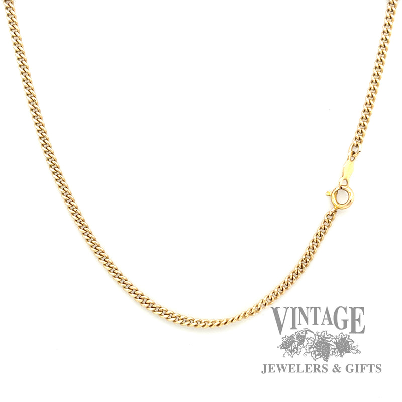 24" 14k gold 2mm curb chain necklace
