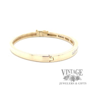 Hinged 14k gold diamond bangle bracelet hinge