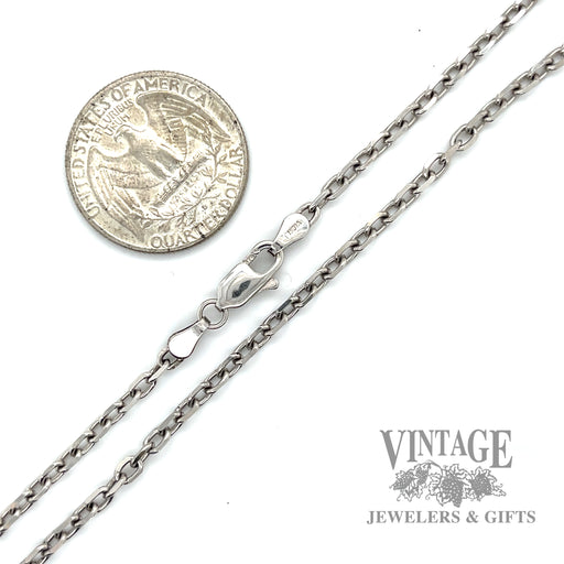 20" 14kw gold 2.5 mm cable chain necklace scale