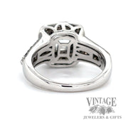 Levian aquamarine and chocolate diamond 14k white gold ring bottom