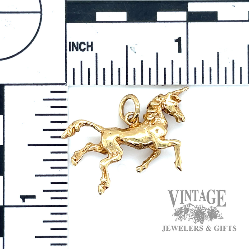 Full Unicorn 14k gold charm scale