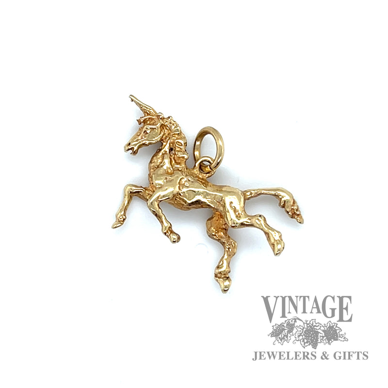 Full Unicorn 14k gold charm