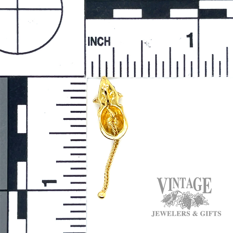 Mouse charm with diamond accents back and scale