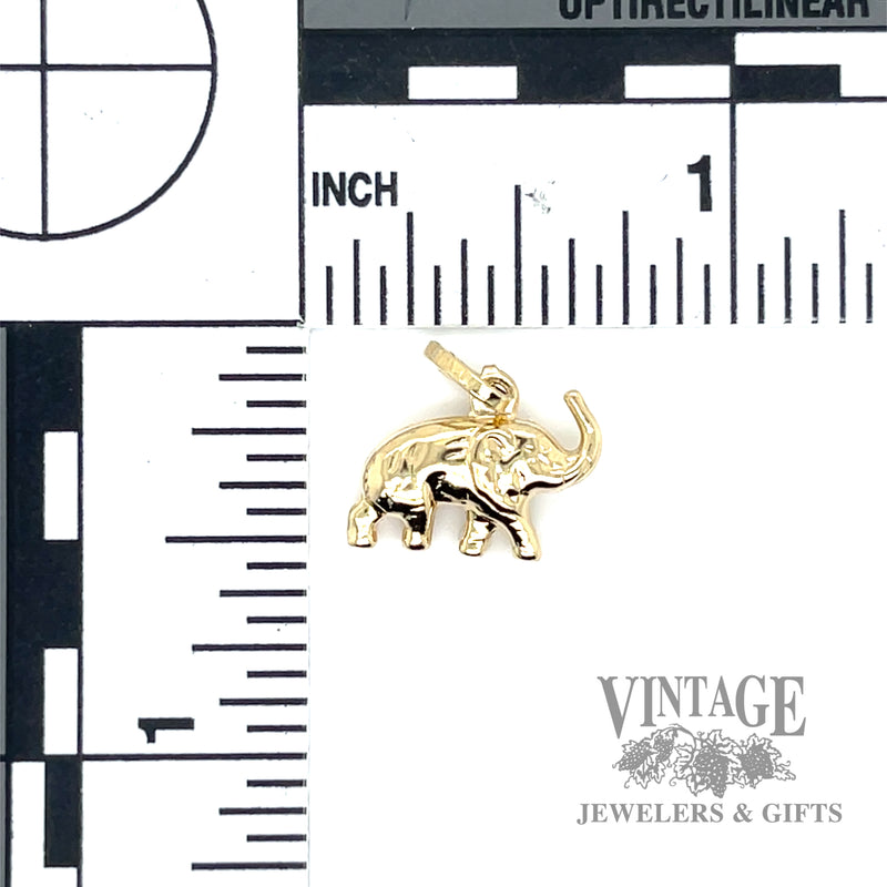 14k gold elephant charm