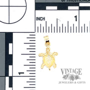 Turtle 14k gold charm scale and back