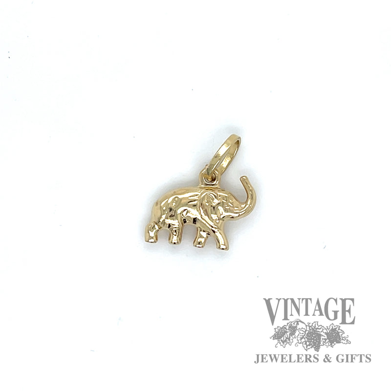 14k gold elephant charm