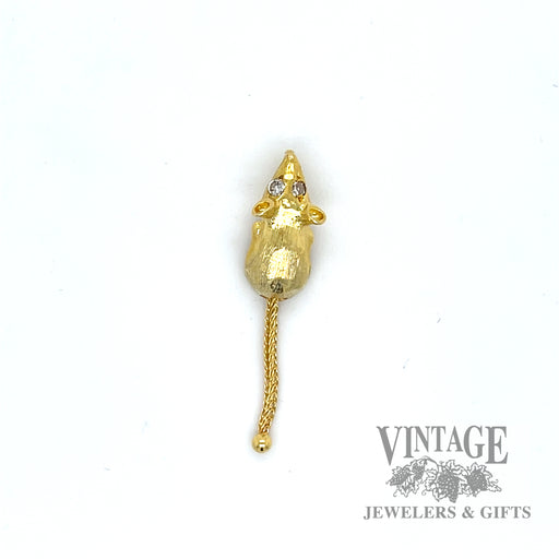 Mouse charm with diamond accents