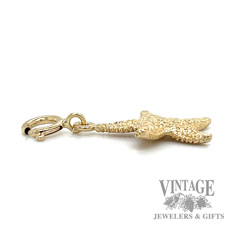 Starfish 14k gold pendant/charm side