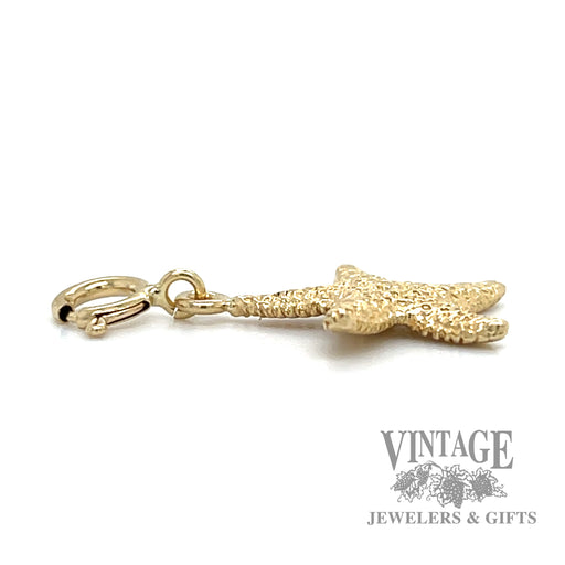 Starfish 14k gold pendant/charm side