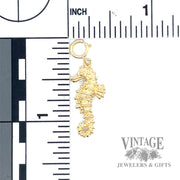 Seahorse 14k gold charm/pendant back