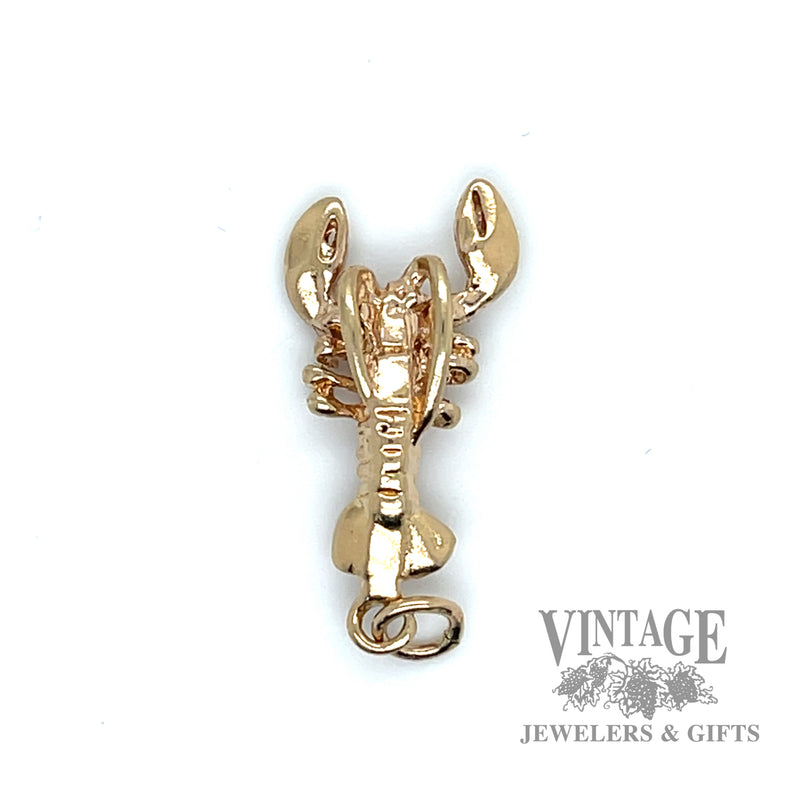 Lobster 14k gold charm/pendant