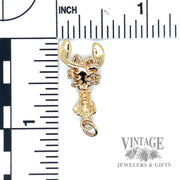 Lobster 14k gold charm/pendant back and scale