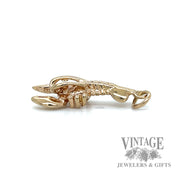 Lobster 14k gold charm/pendant side