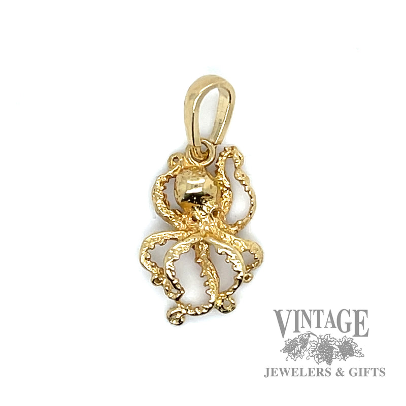 Octopus 14k gold charm