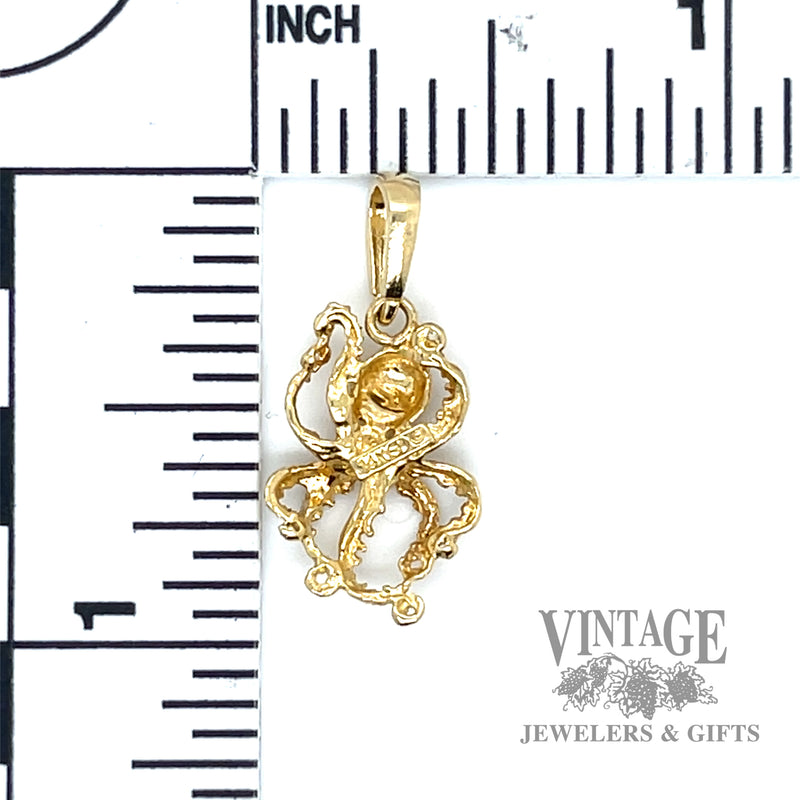 Octopus 14k gold charm