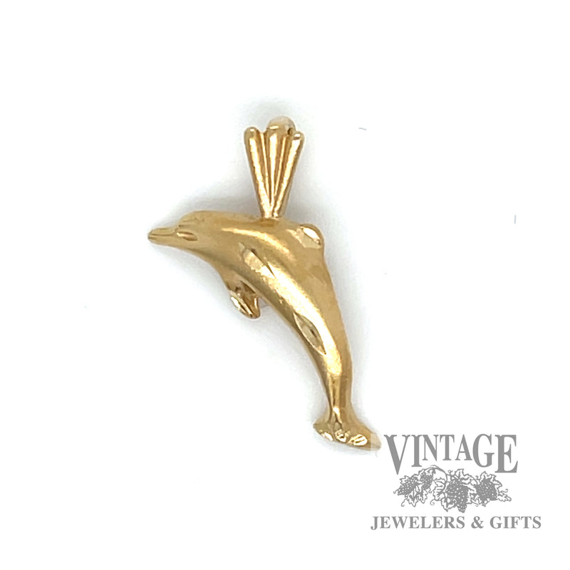 Dolphin 14k gold charm