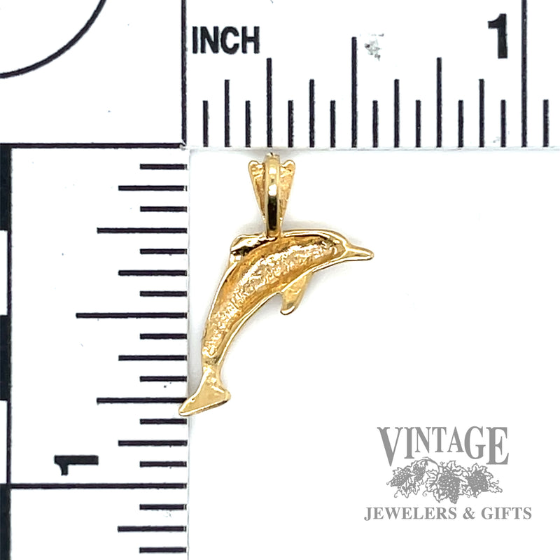 Dolphin 14k gold charm
