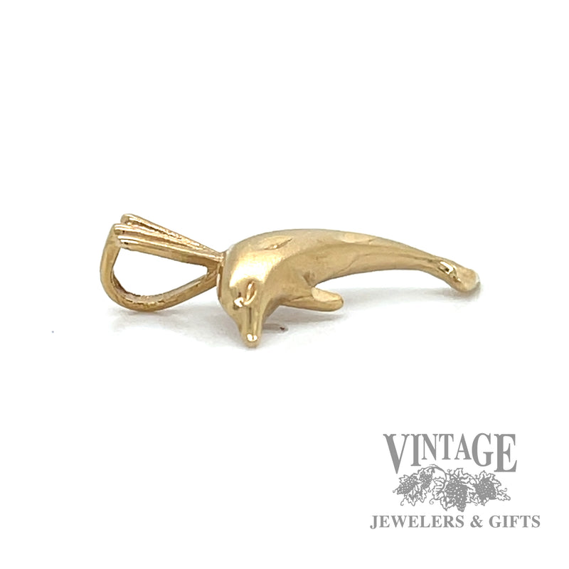 Dolphin 14k gold charm