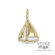 Sailboat 14k gold charm