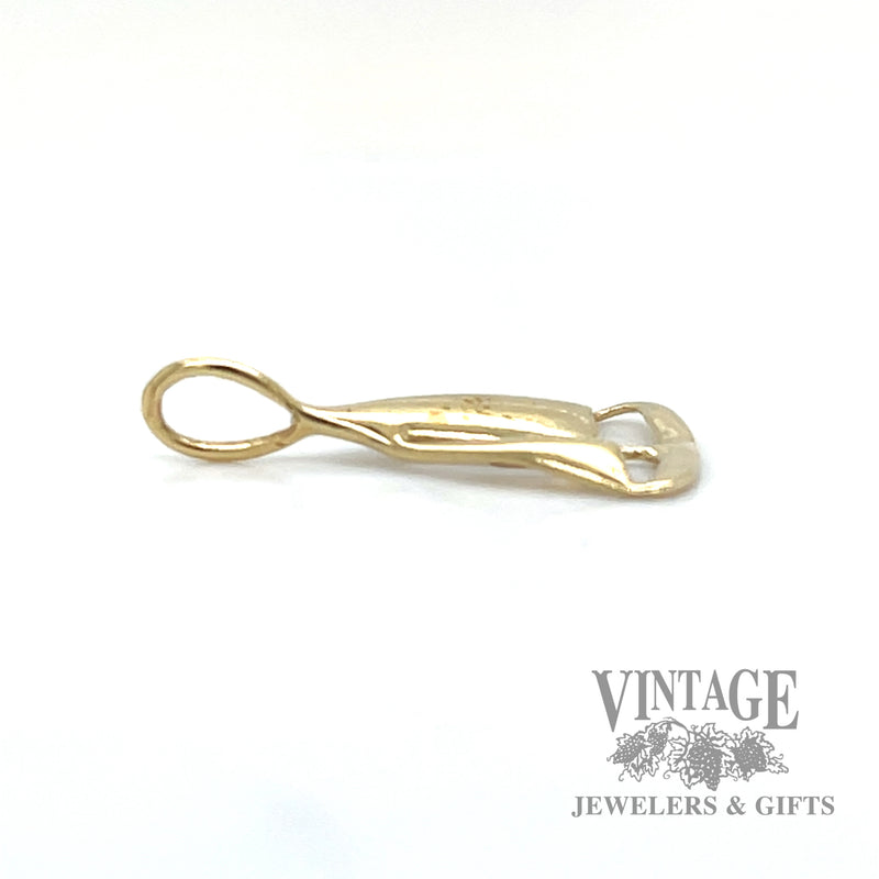 Sailboat 14k gold charm side