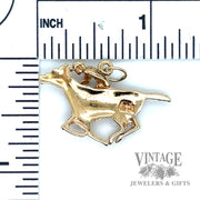 Horse racing 14k gold charm back and scale