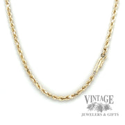 22" 14k gold 3mm rope chain necklace