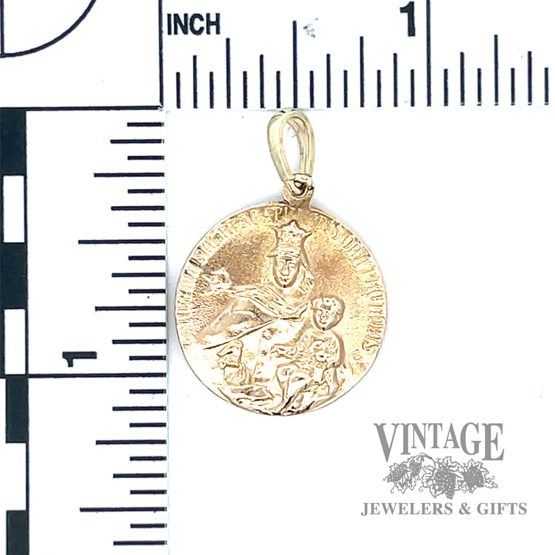 Virgin Mary 10k gold pendant