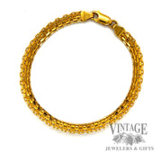 7.25" Bismark Link 14k gold bracelet round