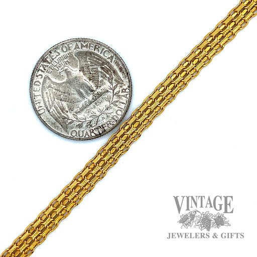 7.25" Bismark Link 14k gold bracelet scale
