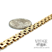 7.25" Track Link 13k Bracelet side