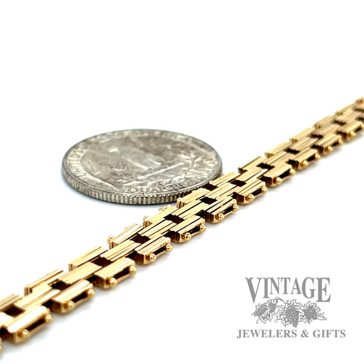7.25" Track Link 13k Bracelet side