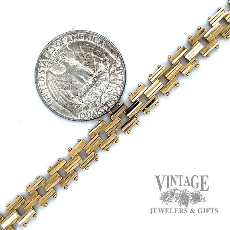 7.25" Track Link 13k Bracelet top