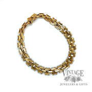 7.25" Track Link 13k Bracelet round