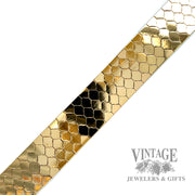 8" Flat Link 14k gold wide bracelet