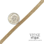 7.5" Fancy link 14 karat gold bracelet scale