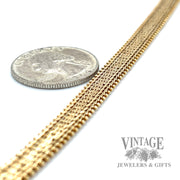 7.5" Fancy link 14 karat gold bracelet side