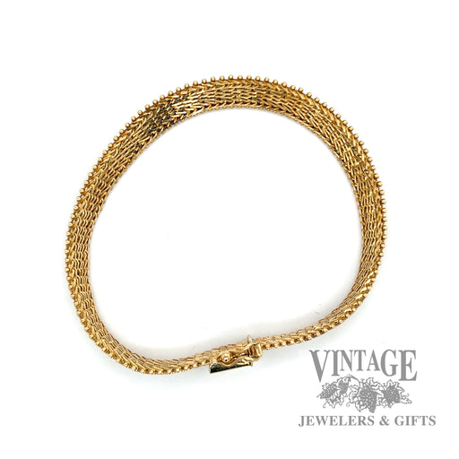 7.5" Fancy link 14 karat gold bracelet round