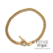 8.25" Curb link 14k gold bracelet round