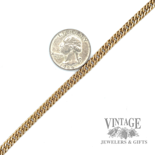 8.25" Curb link 14k gold bracelet scale