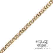 6.75" Cable line link 14k gold bracelet