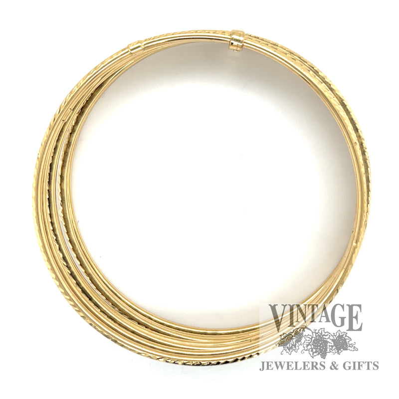 7.75" Multi Bengal 14k gold bracelet top